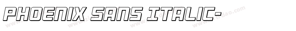 Phoenix Sans Italic字体转换